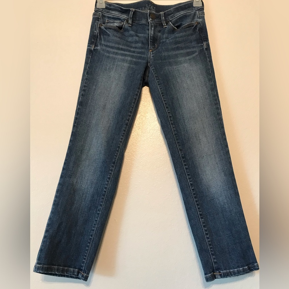 Ann Taylor Loft Modern Crop Blue Jeans Size 2 Petite